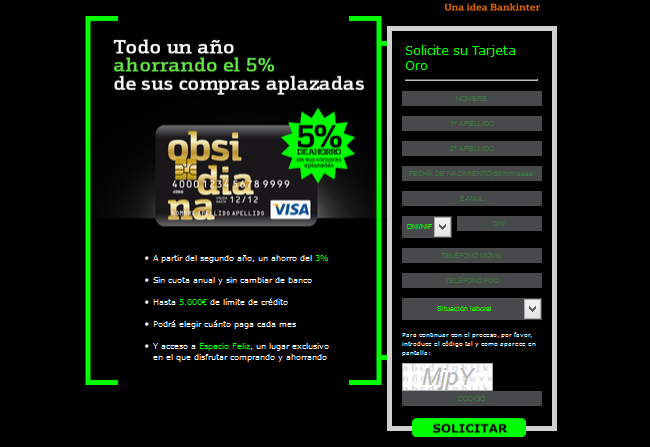 obsidiana tarjeta
